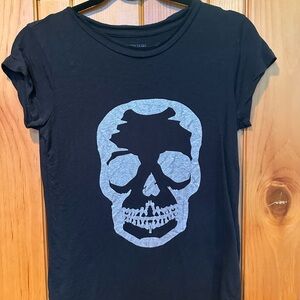 Black T-Shirt with Skull Design
